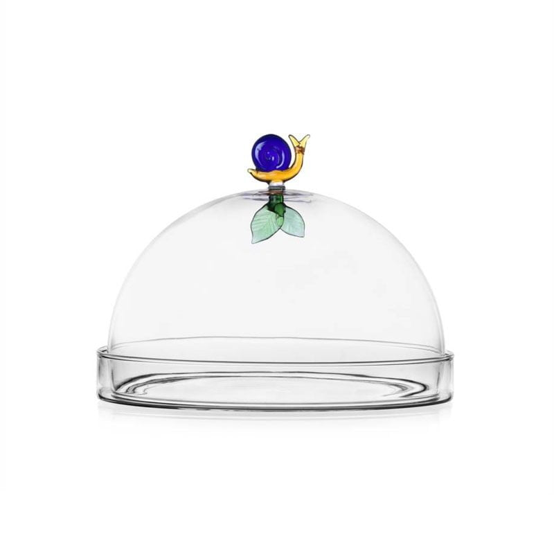 Cupola con piatto Chiocciola e foglia 20 cm