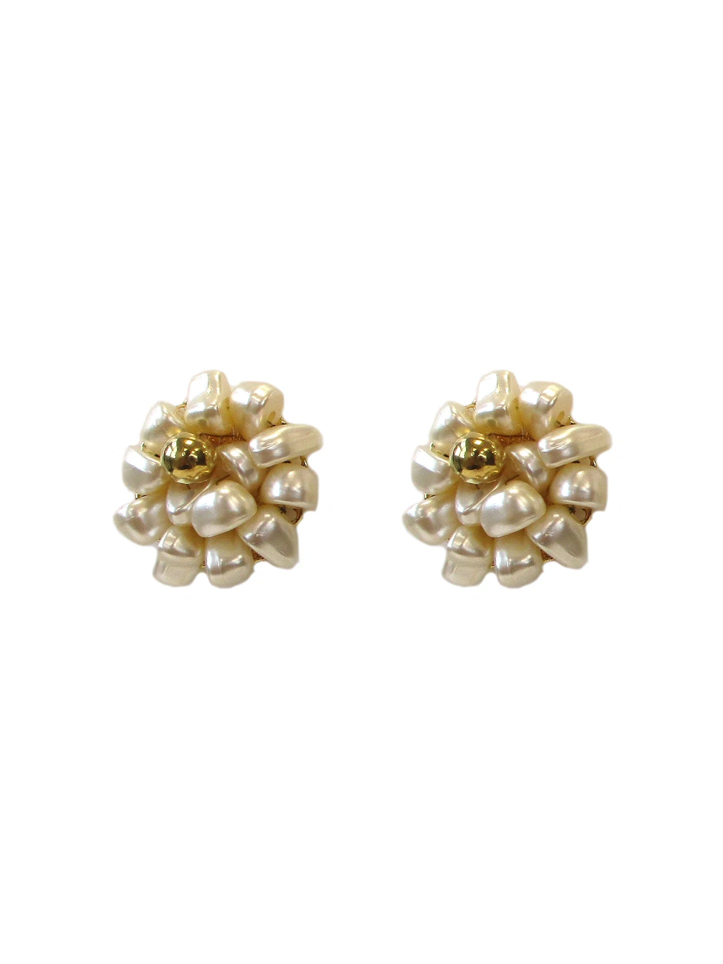 Orecchini bottone cucito con perline Ofelia