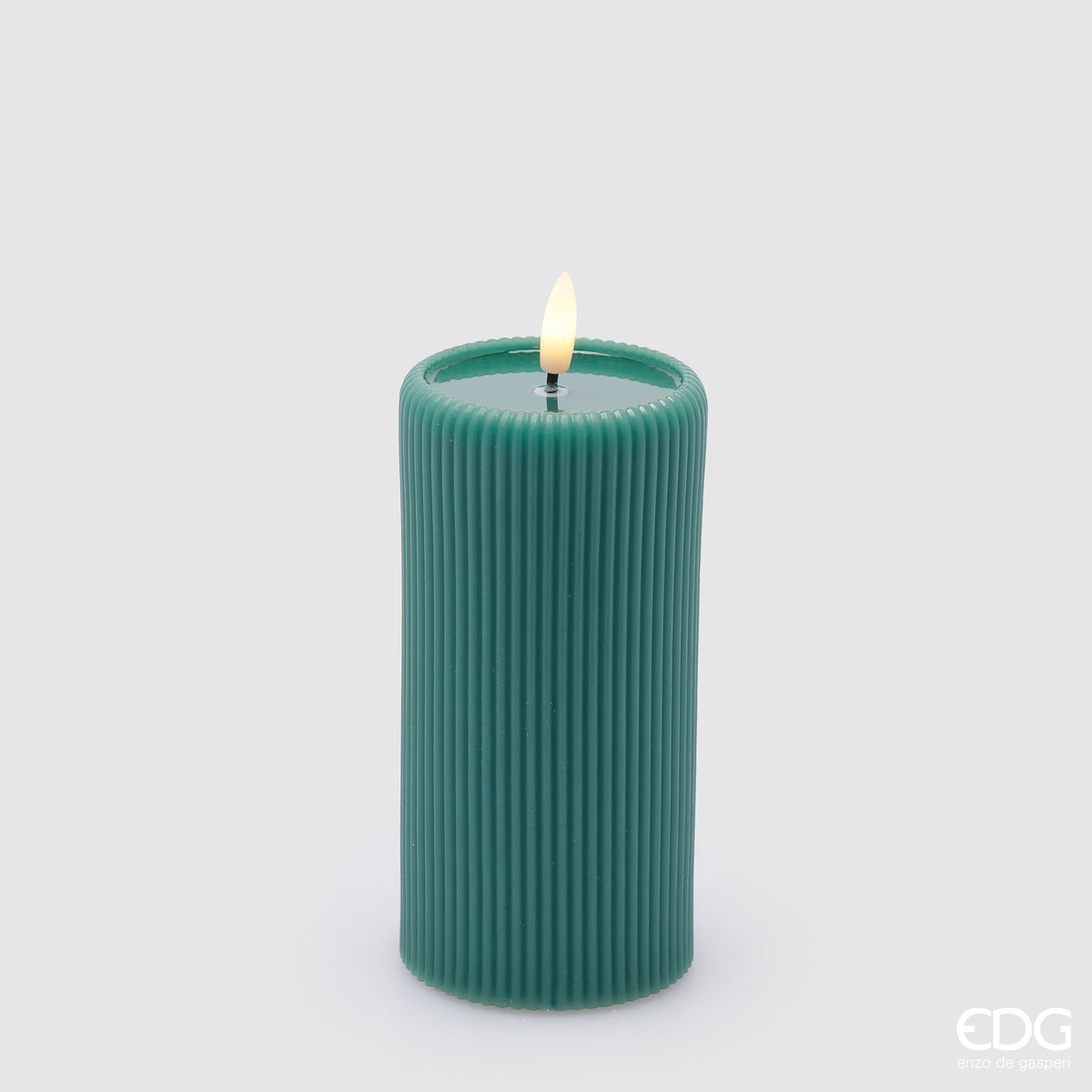 Candela Moccolo Lounge Led IP20 Verde con Telecomando