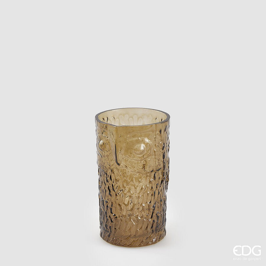 Vaso Gufo in Vetro H28 D14