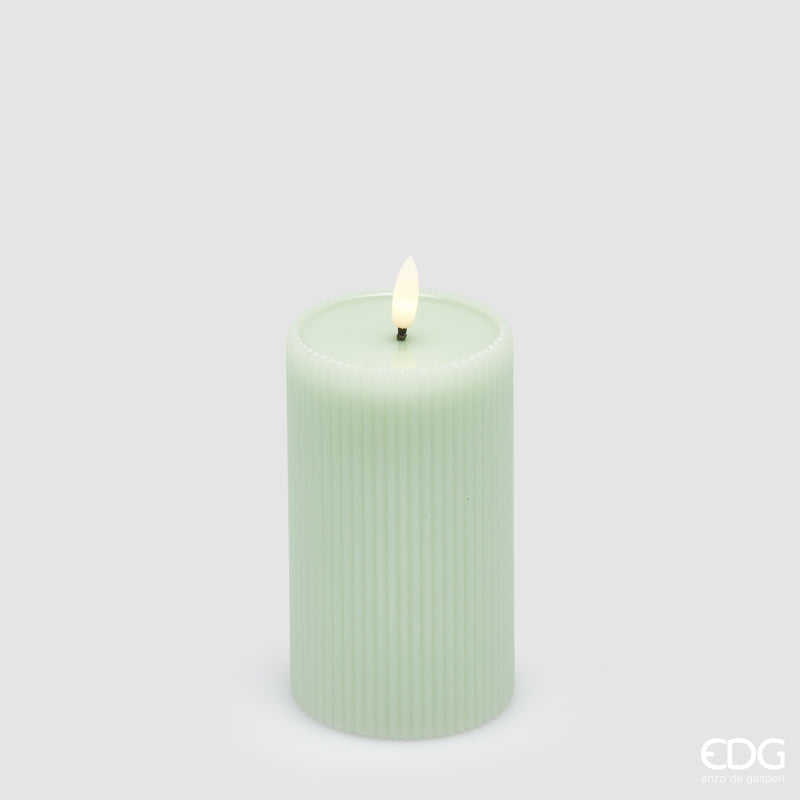 Candela Moccolo Lounge Led IP20 Verde con Telecomando d.7,5 h.13
