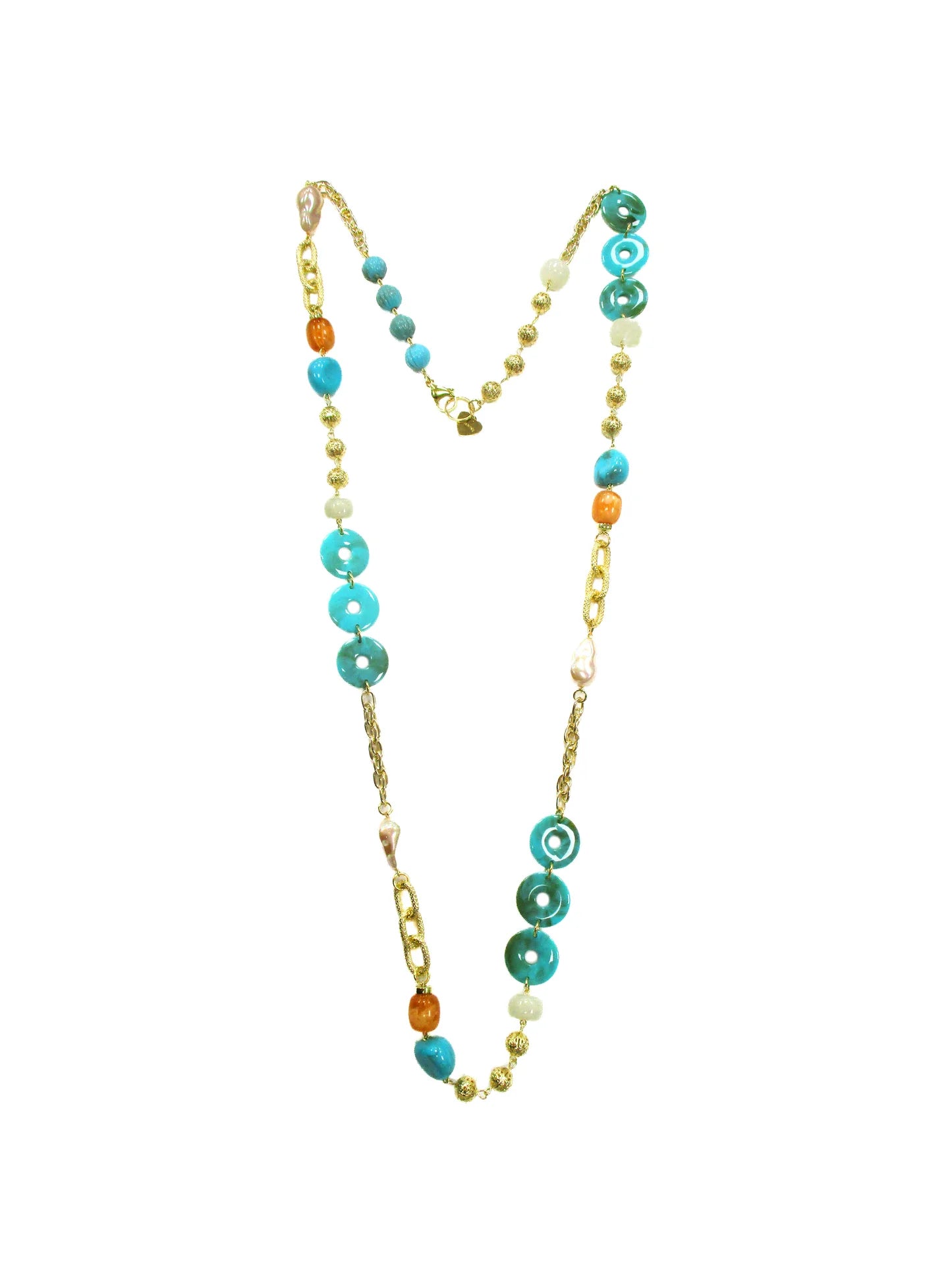 Collana incatenata in resina con inserti di catena - Galapagos