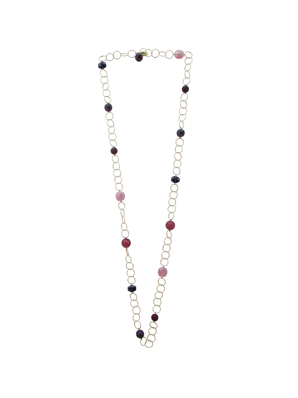Collana con inserti in resina e cristallo - Potpourri