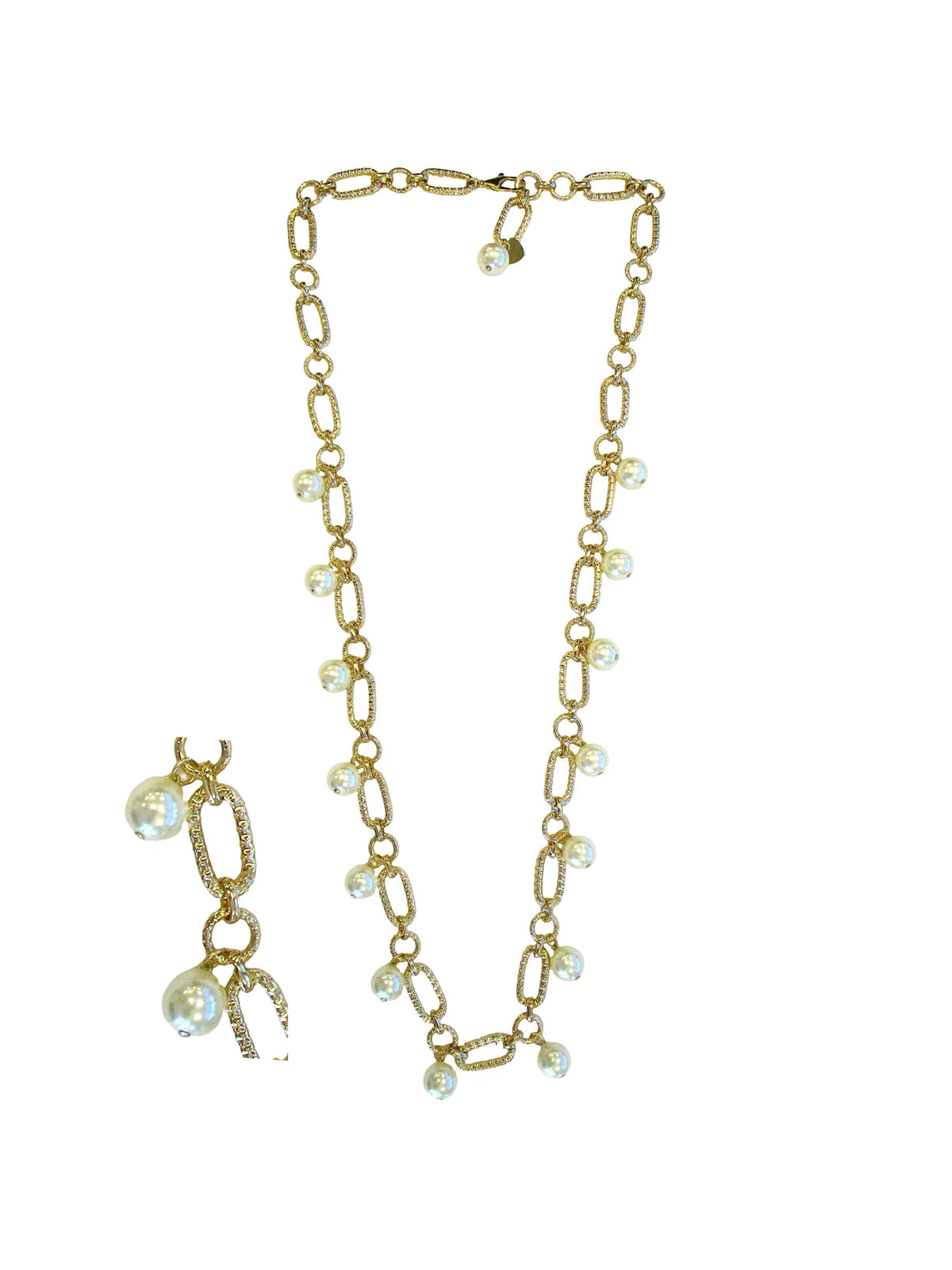Collana a catena con charms in resina perlata - Alyssa