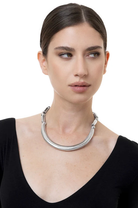Collana girocollo donna rigida 4 cilindri