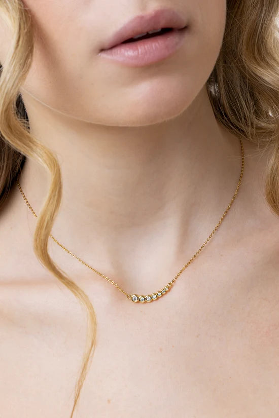 Collana punto luce donna con zirconi