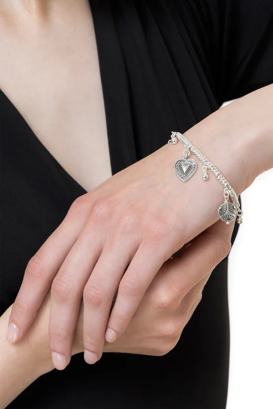 BRACCIALE DONNA ELASTICO CON CHARM E PENDENTI