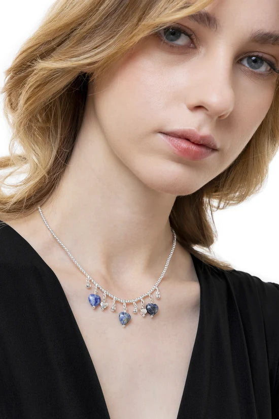 Collana Pendenti Cuori Lapis