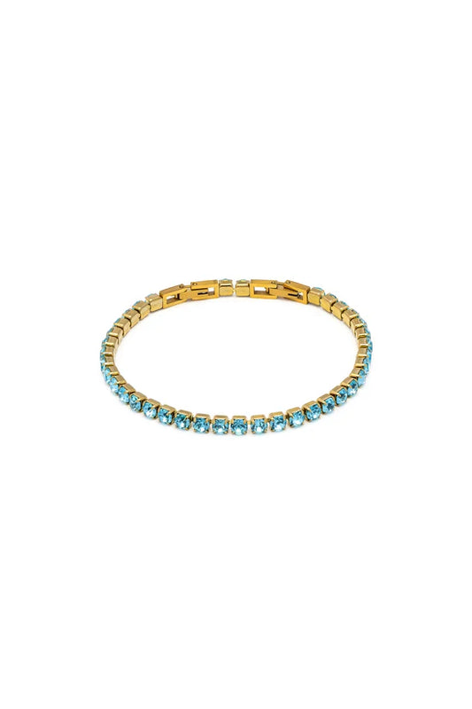 Bracciale rigido donna con zirconi placcato