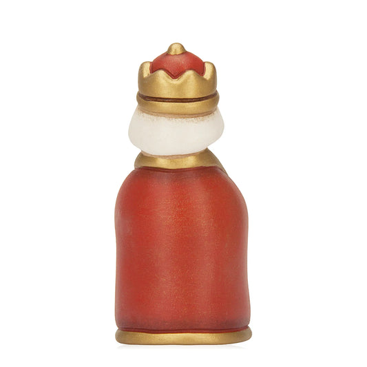 Re Magio Baldassarre con incenso Presepe Classico rosso
