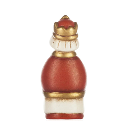 Re Magio Gaspare con mirra Presepe Classico rosso