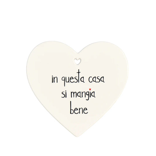 Sottopentola cuore In questa casa si mangia bene