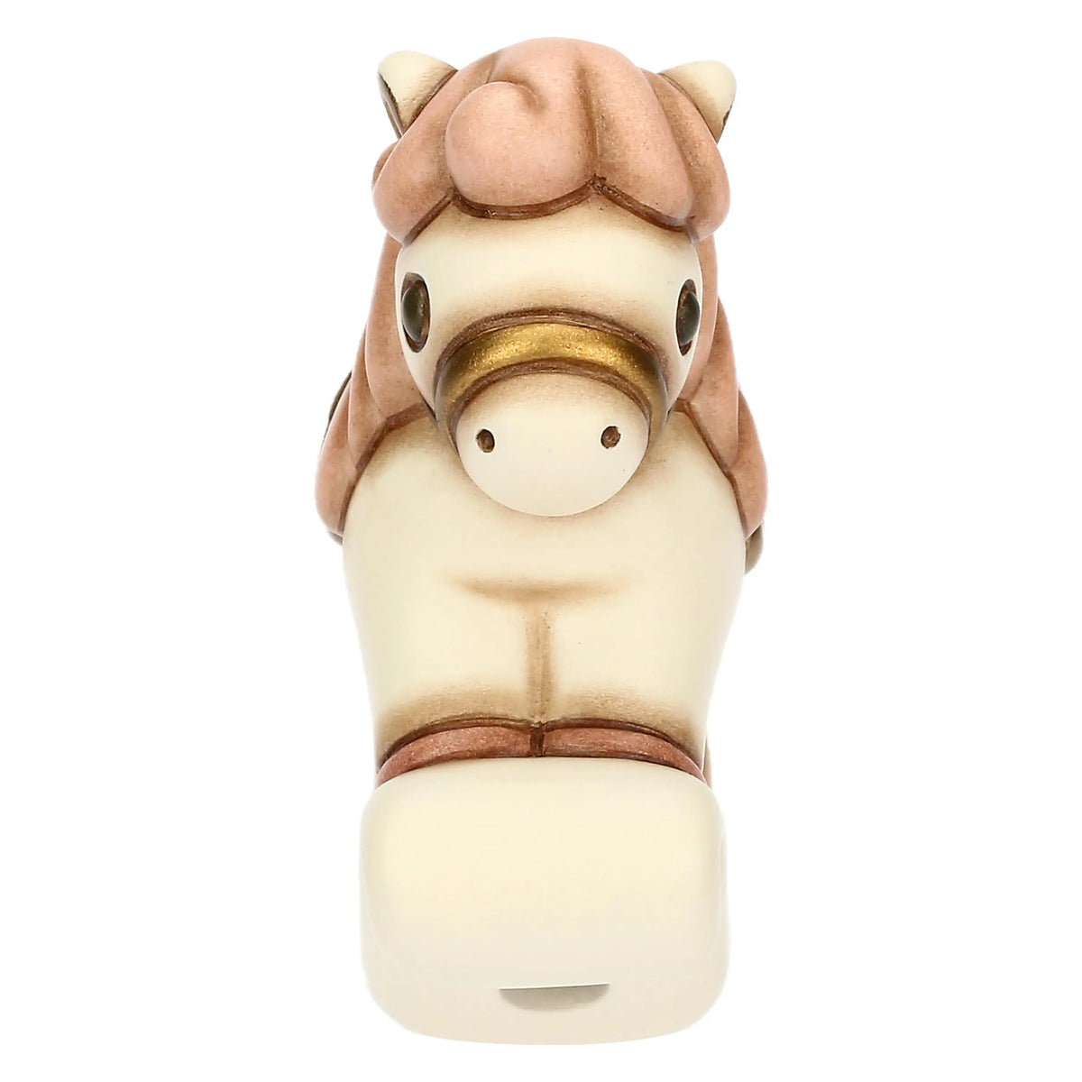 Cavallino a dondolo lei in ceramica