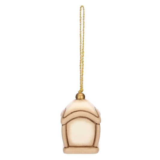 Lanterna con stella rosa in ceramica