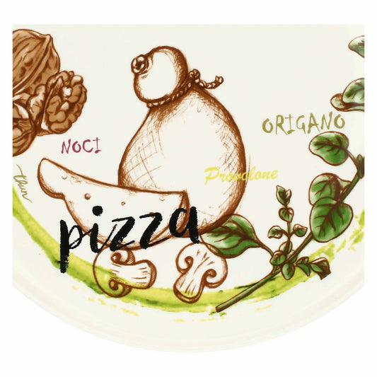 Set 2 piatti pizza Acqua e Farina, verde e viola
