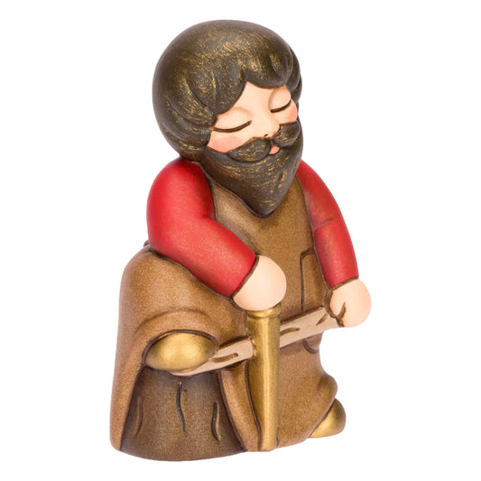 Falegname in ceramica Presepe Classico, Rosso