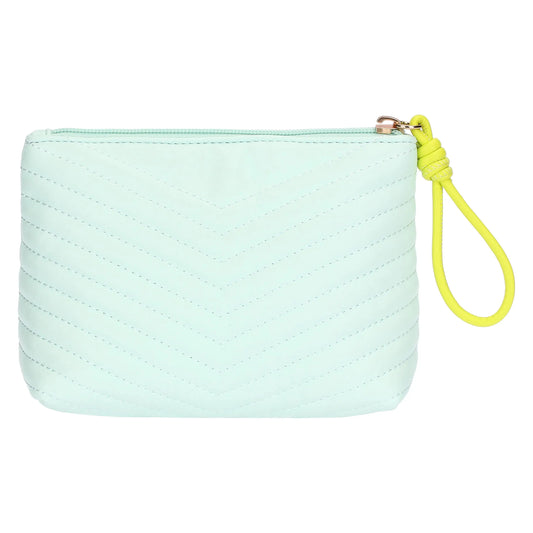 Trousse matelassé, verde acqua