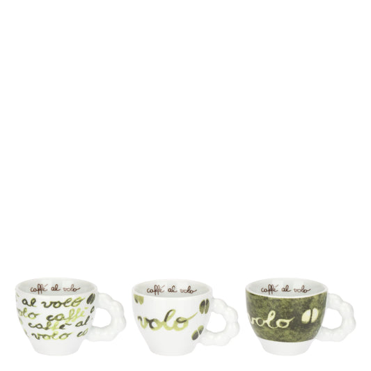 Set 6 Tazzine con piattino Caffè al volo