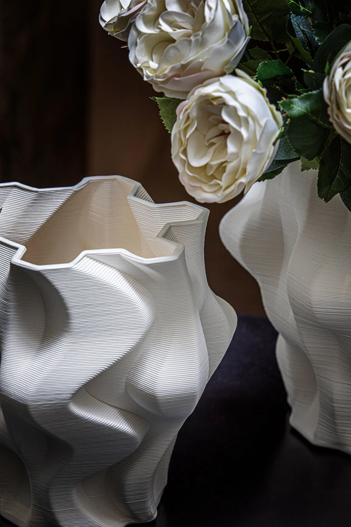 Trama Vaso Deco Origami L 26 x 26 x 24 cm, Ceramica
