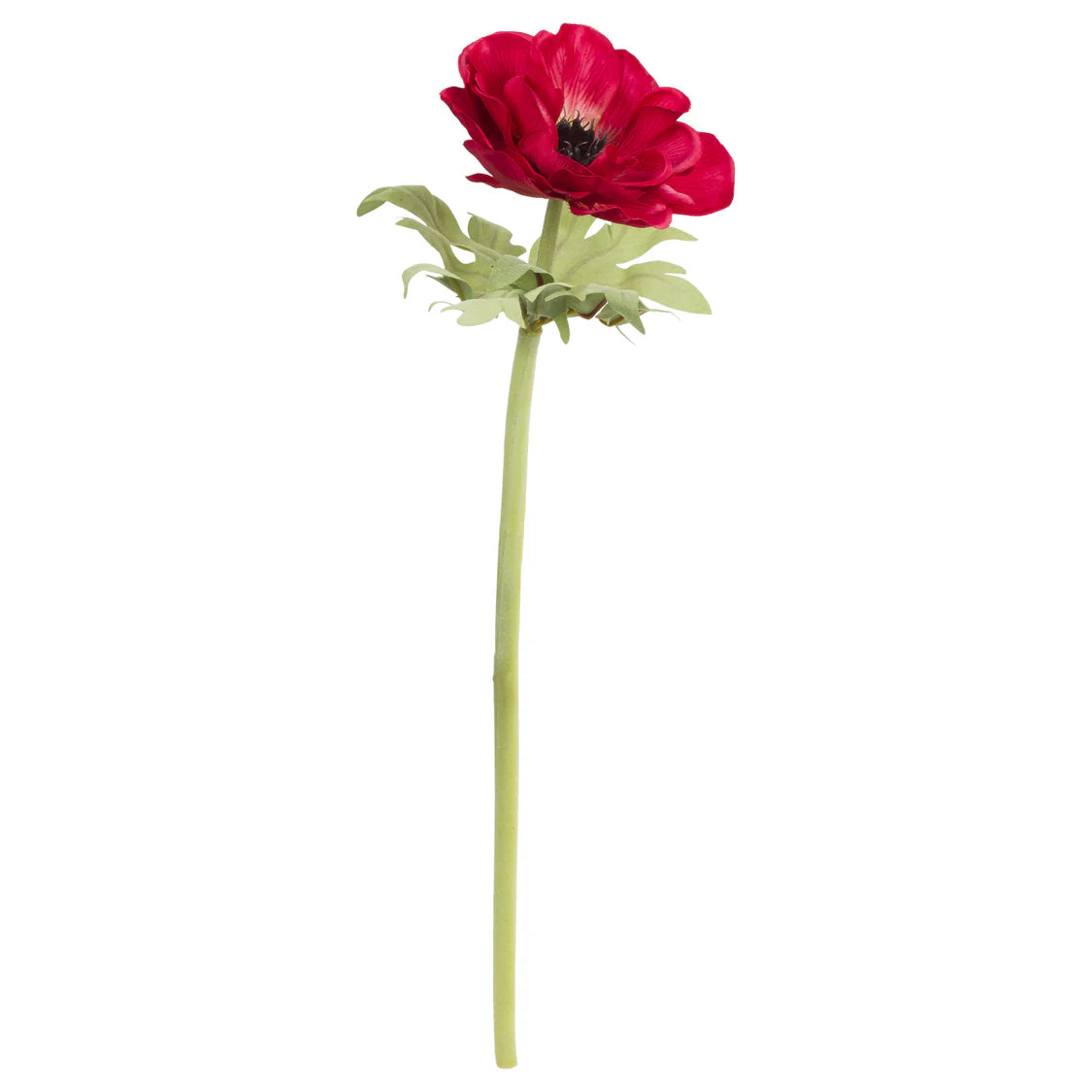 Fiorile Anemone Rosso 50 cm, Poliestere, ferro