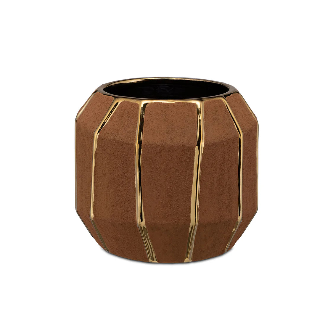 Kintsugi Cachepot Cacao/Oro S