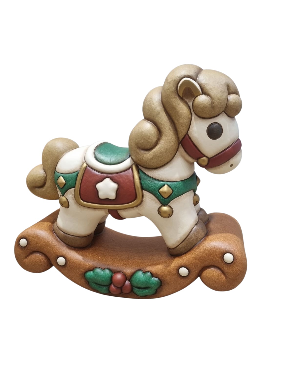 Cavallo a dondolo in ceramica grande