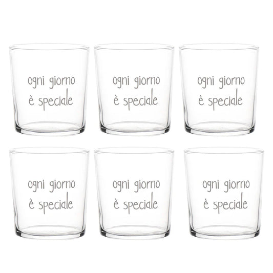 Set 6 bicchieri Ogni giorno è speciale