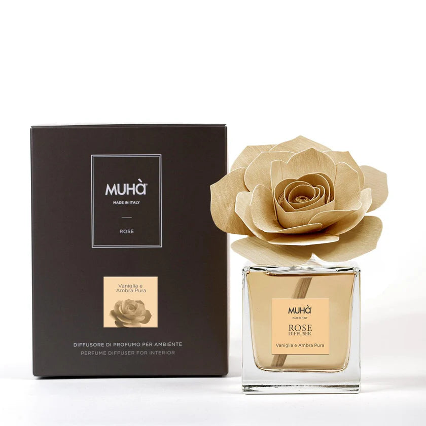 Diffusore Rosa Vaniglia e Ambra Pura