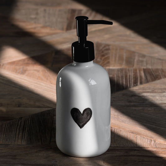Dosasapone bianco cuore grigio