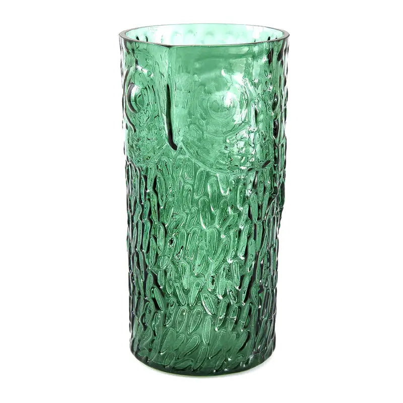 Vaso Gufo in Vetro Verde H28 D14