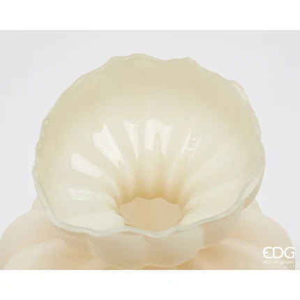 Vaso Flow Sinuoso H 31 Cm D 17 Cm Vetro Marrone Chiaro