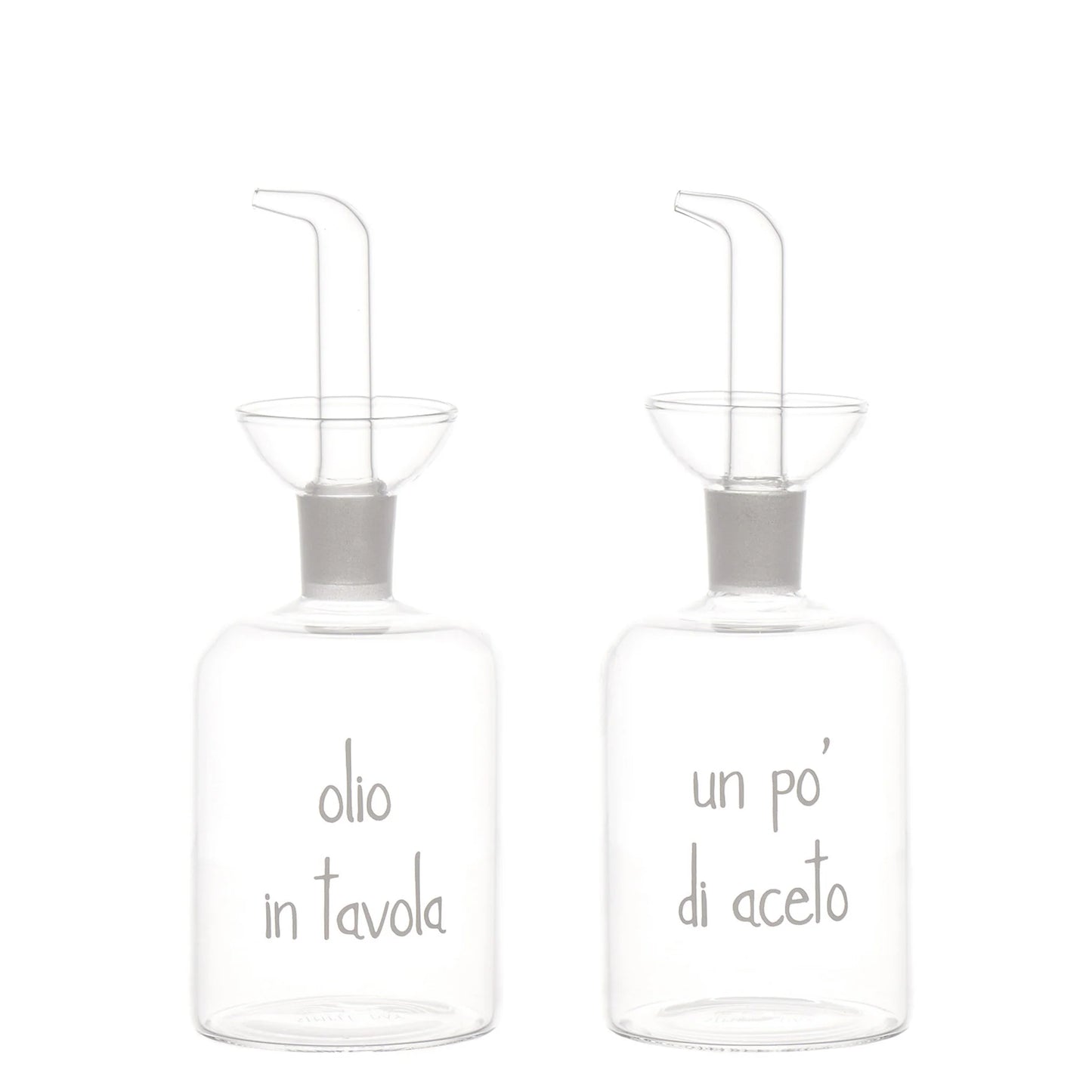 Set/ 2 Olio in tavola - Un pò di aceto 250 ml