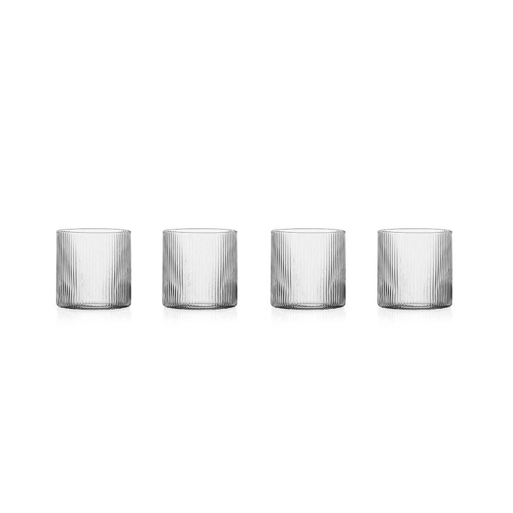 Ichendorf Milano Set di 4 Tumbler, Collezione Shibui, 39 cl, Vetro Borosilicato