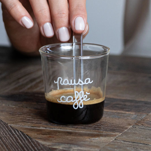 Set 4 bicchierini espresso Pausa Caffè in bianc