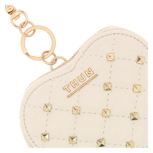 Portachiavi astuccio cuore con borchie, burro