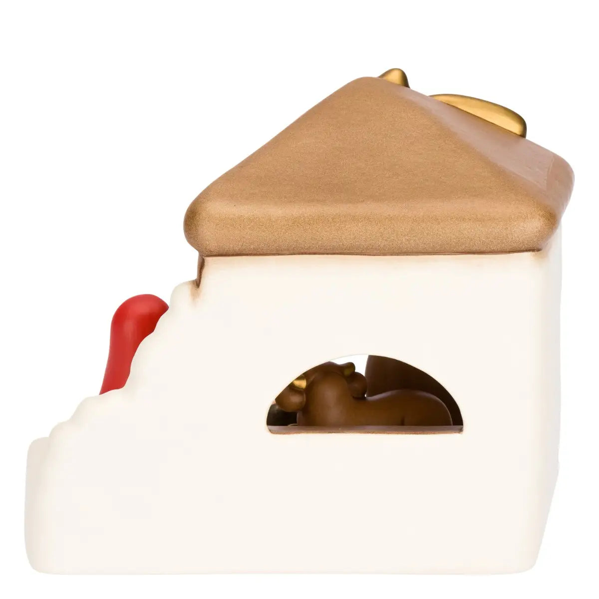 Set capanna, Sacra Famiglia, bue e asinello, rosso