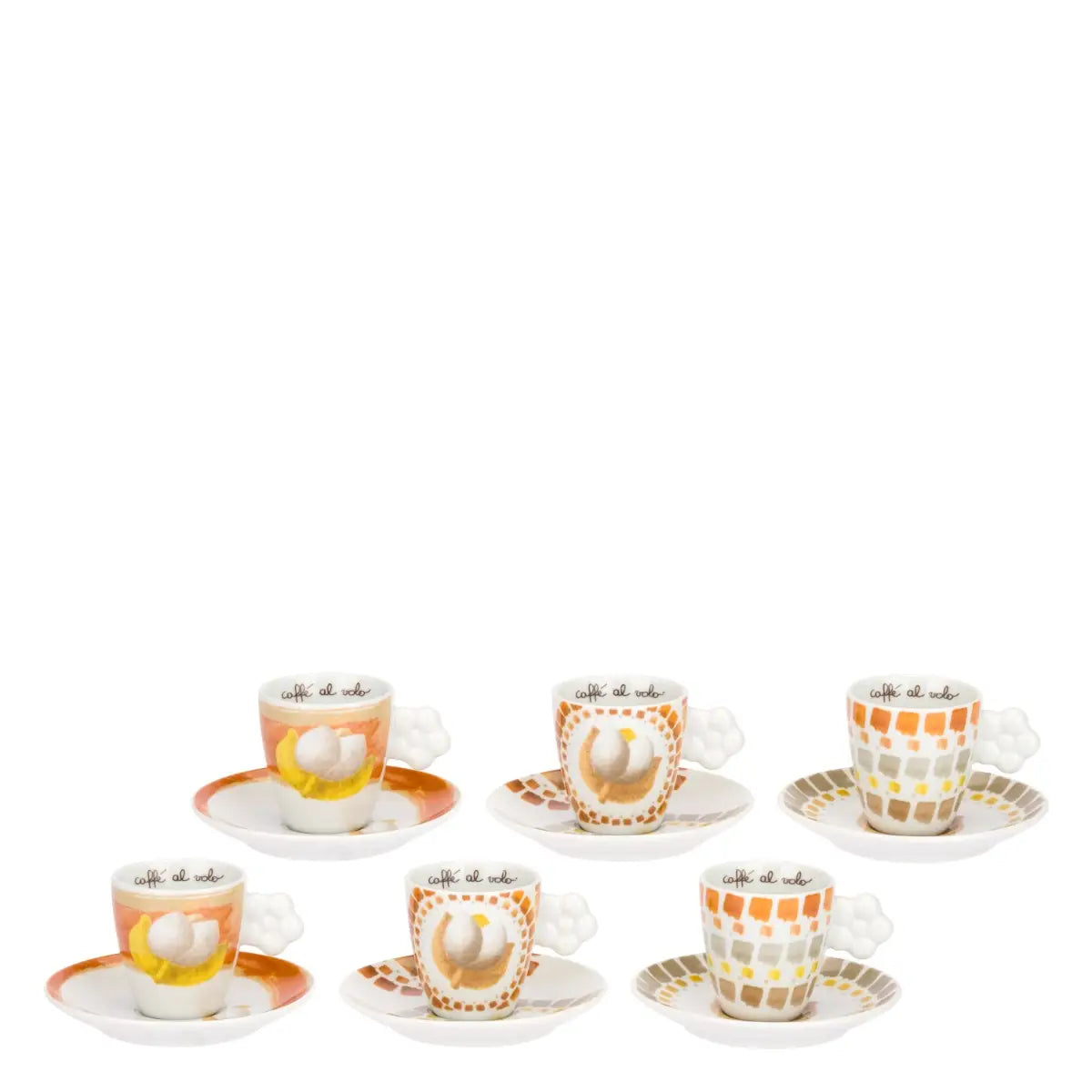 6 Tazzine Espres con piattino Tulipani