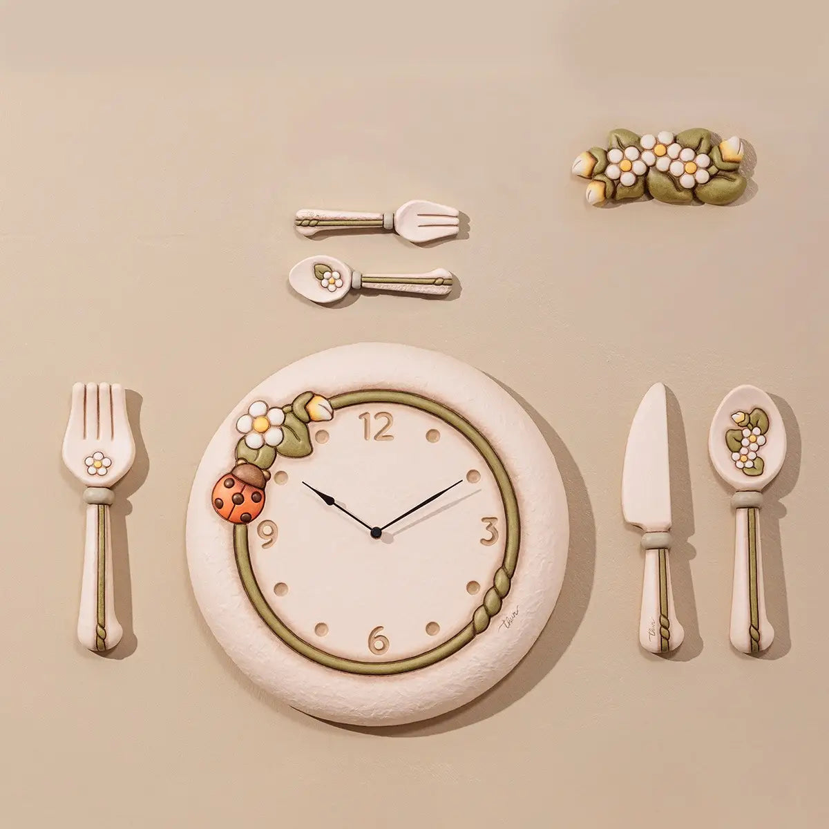 Orologio in ceramica Country Bloom, maxi