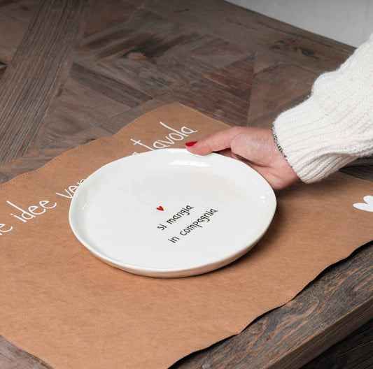 Set 2 Piatti da dessert Si mangia in compagnia