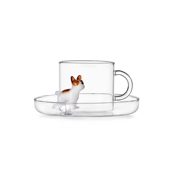 Tazza di tè con piattino French Bulldog