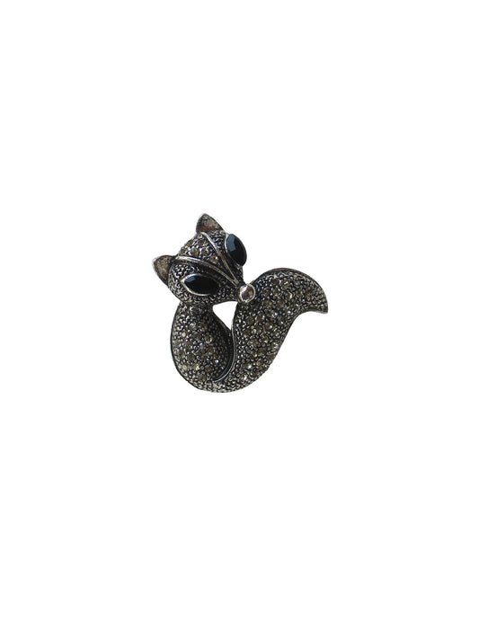 Spilla a volpe con pavè di strass - Arca di Noè