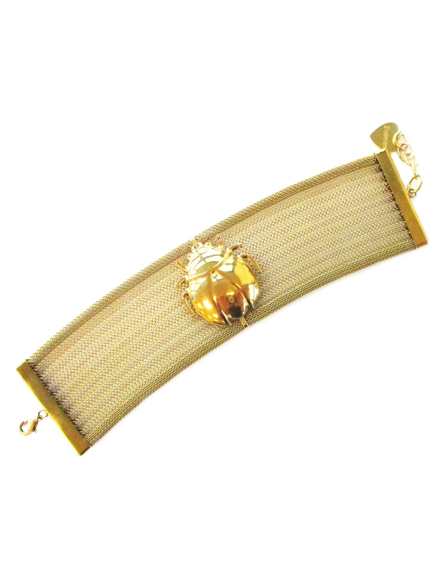 Bracciale a maglia tessuto con motivo Gold