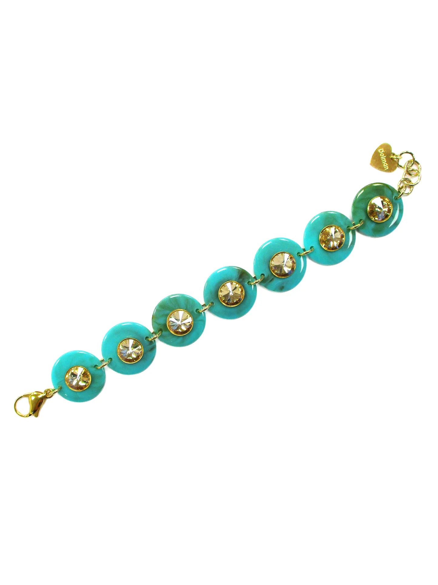 Bracciale incatenato con cristalli - Galapagos