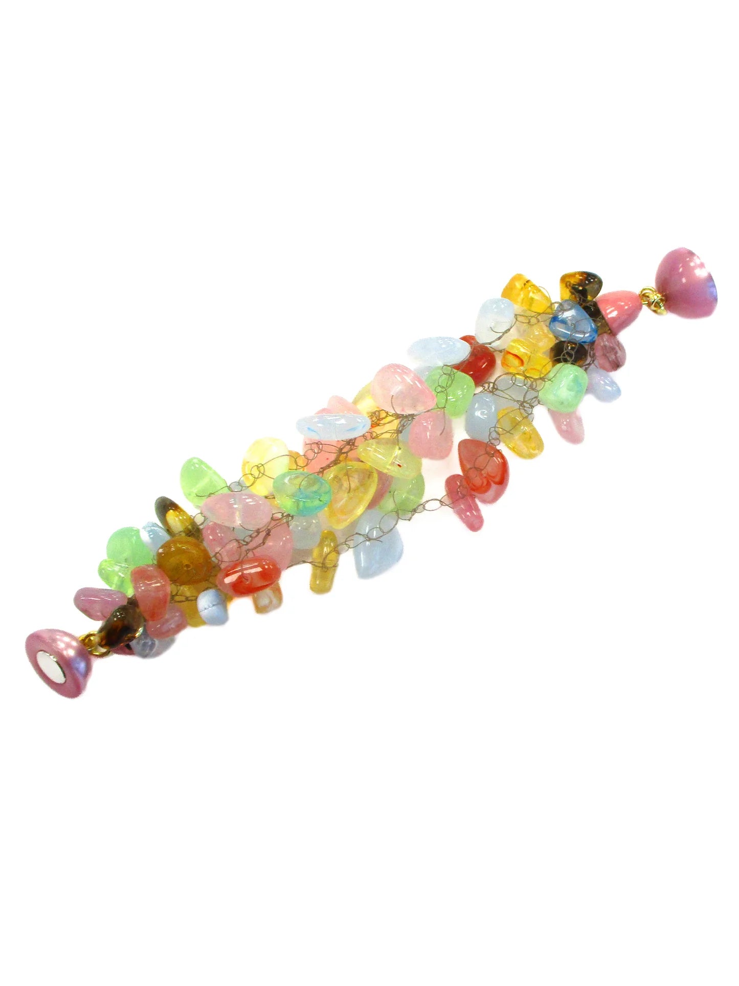 Bracciale multifili a crochet multicolor - Giada