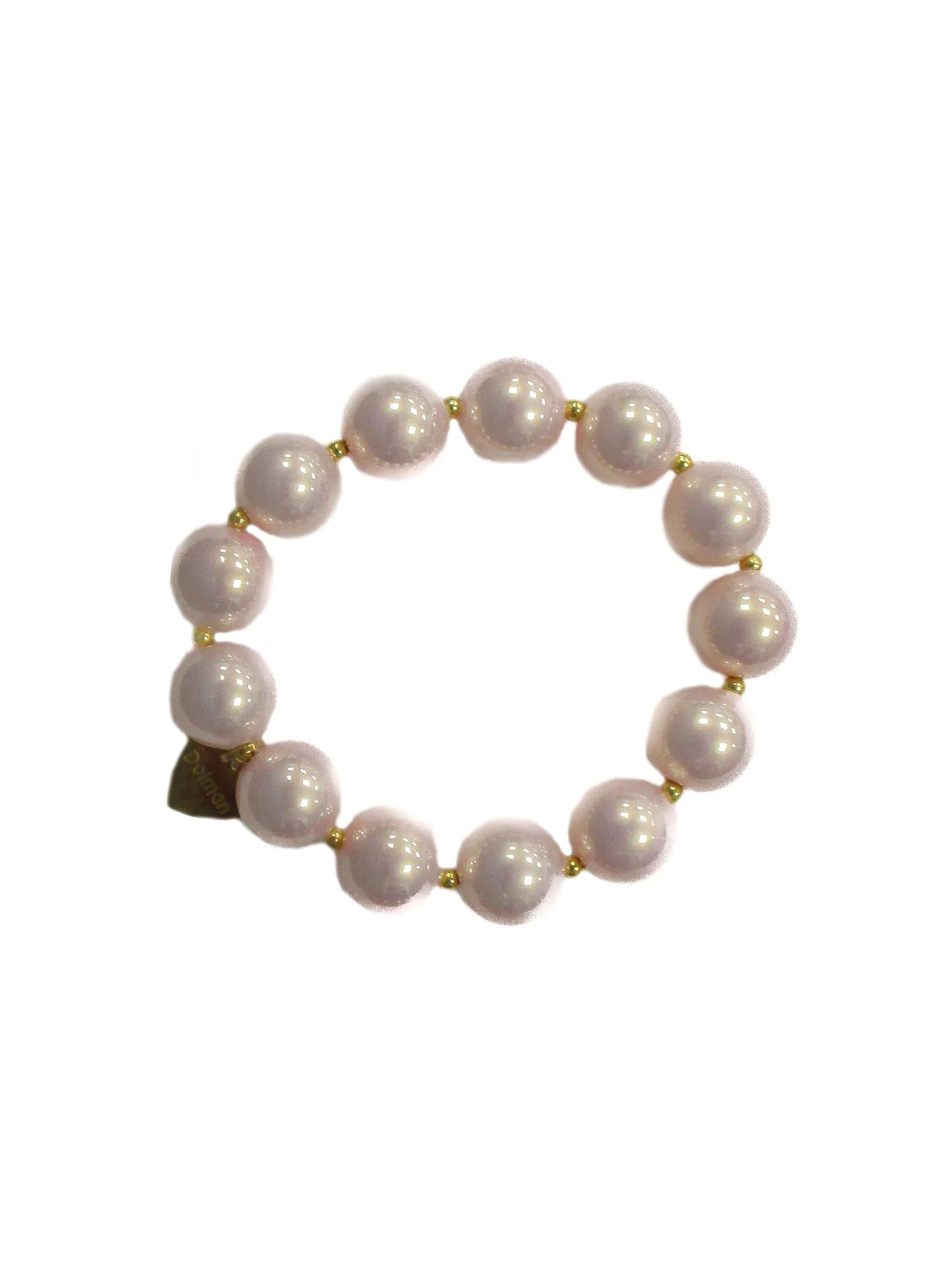 Bracciale elastico in resina perlata - Effervescente rosa