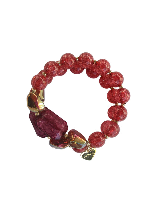 Coppia di bracciali elastici con elementi in resina - Pralina