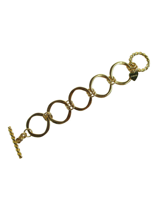Bracciale con elementi a cerchio in metallo dorato - Ambrosia