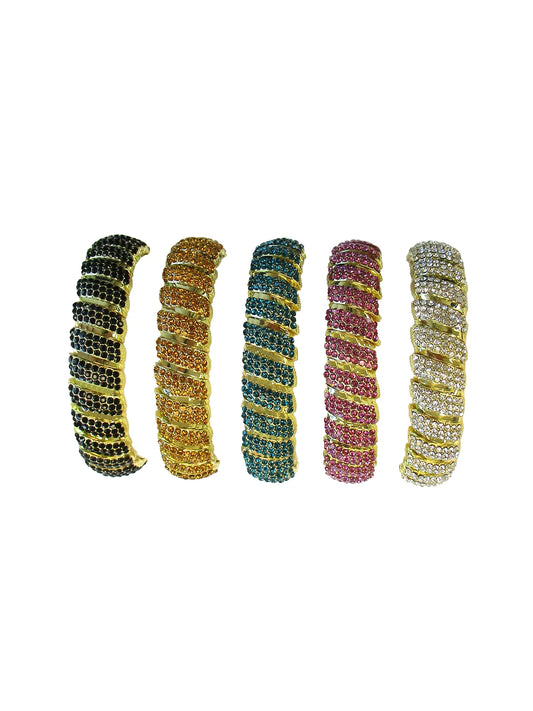 Bracciale elastico con pavè di cristalli - Pavè