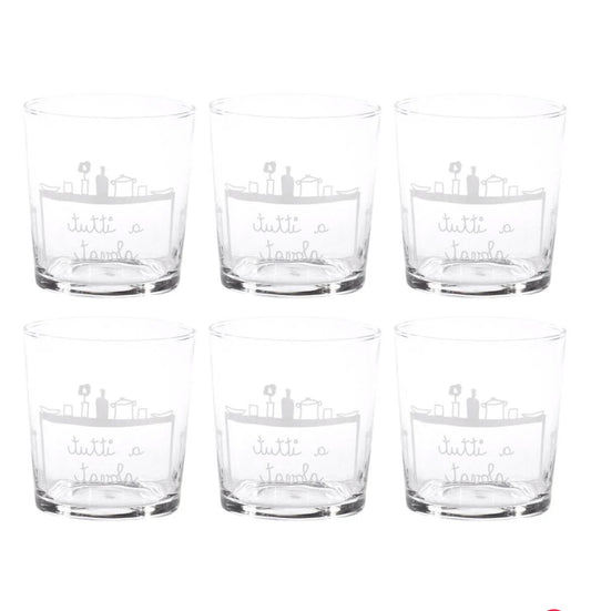 Set 6 Bicchieri acqua Tutti a Tavola