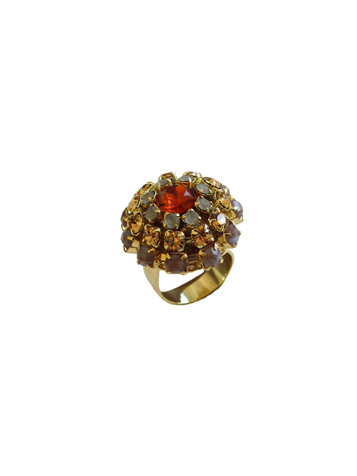 Anello bon bon con cristalli incastonati - Curry